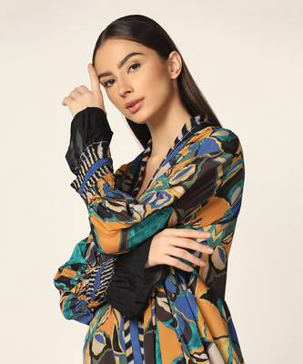 Blue Multi Dress Summer Pret Wear 4