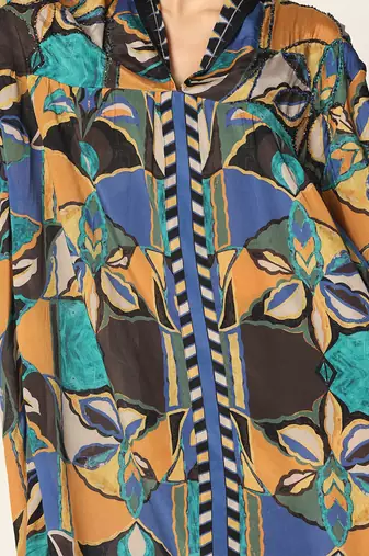 Blue Multi Dress Summer Pret Wear