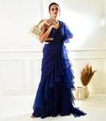 Nikasha Navy Ruffle Sree