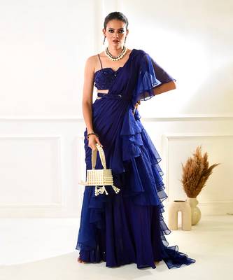 Nikasha Navy Ruffle Sree 5