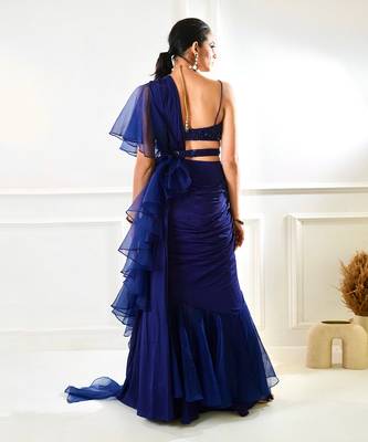 Nikasha Navy Ruffle Sree 6
