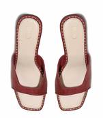 Meranti Maroon Block Heels
