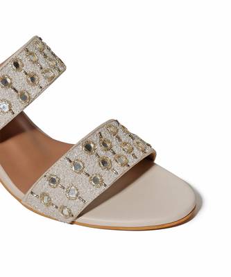 Payal Singhal X Paio Gala Mirror Embroidered Beige Stiletto 4