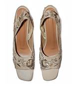 Payal Singhal X Paio Wanderlust Zardozi Embroidered Beige Block Heels
