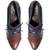 Jasper Blue And Brown Court Heel Boots