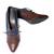 Jasper Blue And Brown Court Heel Boots