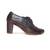 Jasper Blue And Brown Court Heel Boots
