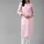 Hand Embroidered Baby Pink Chanderi Lucknowi Chikankari Indian Women Straight Kurta