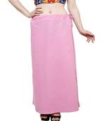 Baby Pink Women's Cotton Plain Stitched Inskirt Saree Petticoats