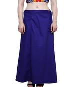 Blue Women's Cotton Plain Stitched Inskirt Saree Petticoats