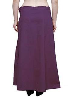 Purple Women's Cotton Plain Stitched Inskirt Saree Petticoats
