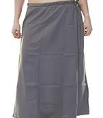Grey Women's Cotton Plain Stitched Inskirt Saree Petticoats