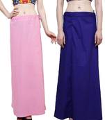 Multicolor Women's Cotton Plain Stitched Inskirt Saree Petticoats Combo