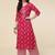 Ethnic Red Colour Cotton Long Kurti With Palazzo Pant For Trendy Looks