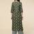 Ethnic Green Colour Cotton Long Kurti With Palazzo Pant For Trendy Looks
