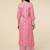 Ethnic Pink Colour Cotton Long Kurti With Palazzo Pant For Trendy Looks