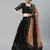 Ethnic Lehenga Choli Set In Georgette Fabric Black Colour For Traditional Looks