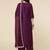 Magenta Colour Polyester Fabric Resham Work Ethnic Palazzo Suit