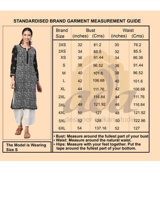 Hand Embroidered Blue Pure Cambric Cotton Lucknowi Chikan Women Kurta 6