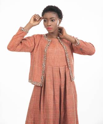 Elizabeth Front Open Jacket With Bouffant Dress 2