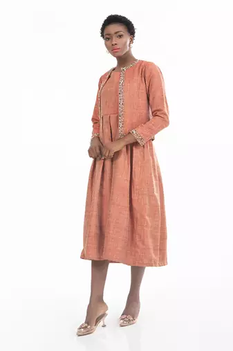 Elizabeth Front Open Jacket With Bouffant Dress