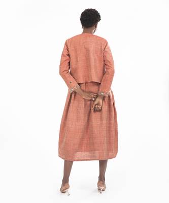 Elizabeth Front Open Jacket With Bouffant Dress 4