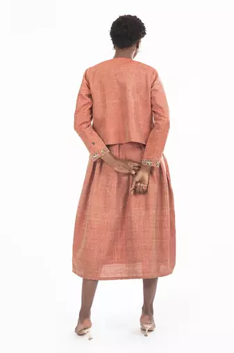 Elizabeth Front Open Jacket With Bouffant Dress