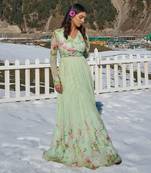 Mint Green Viscose Georgette Anarkhali