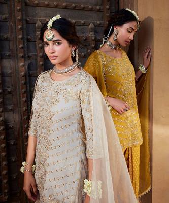 Yellow Gota Short Kurta Tulip 5