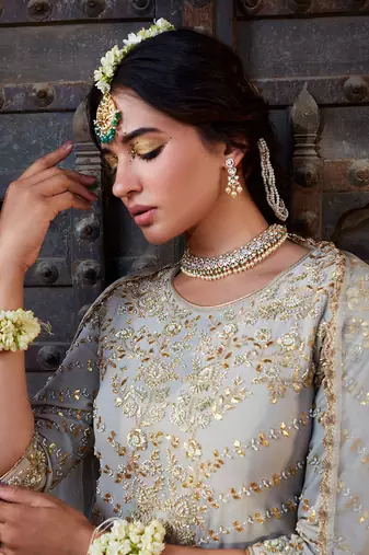 Ivory Gota Short Kurta Sharara