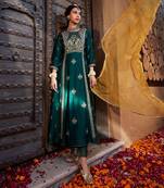 Teal Metal A-Line Suit Set