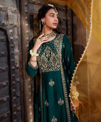 Teal Metal A-Line Suit Set 2