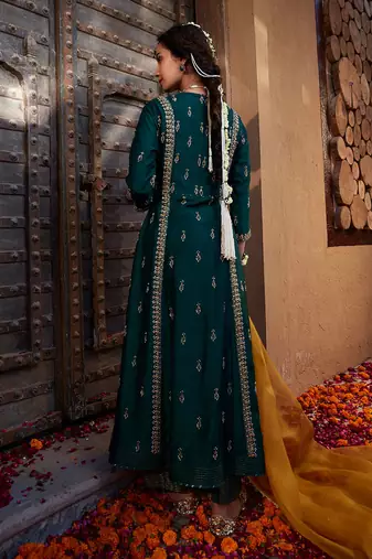 Teal Metal A-Line Suit Set