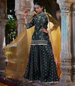 Teal Banarsi  Sharara