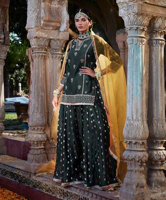 Teal Banarsi  Sharara 2