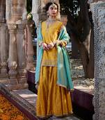 Yellow Banarsi  Sharara