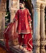 Marooon  Short Kurta Set