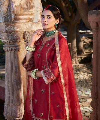 Marooon  Short Kurta Set 4