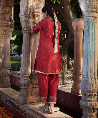 Marooon  Short Kurta Set 5