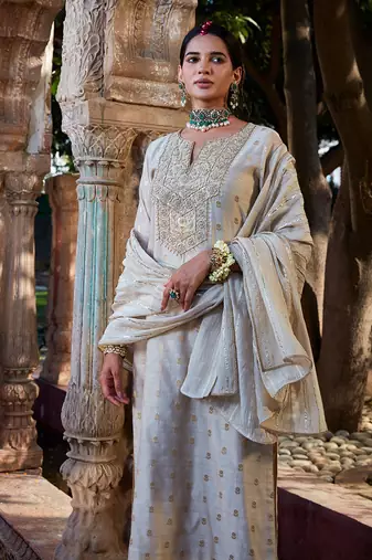 Ivory Anmol Gota Kurta Set