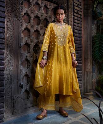 Yellow Anmol Gota Kurta Set 2