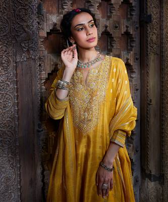 Yellow Anmol Gota Kurta Set 4