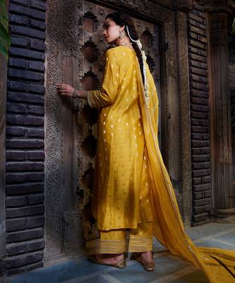Yellow Anmol Gota Kurta Set 5