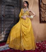 Yellow Chikankari Lehenga