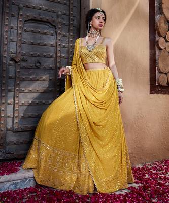 Yellow Chikankari Lehenga 2