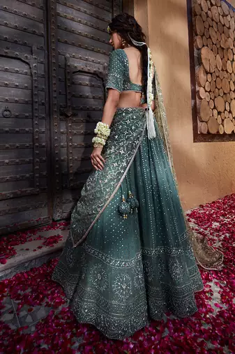 Sage Green Chikankari Lehenga