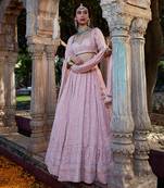 Pink Chikankari Lehenga