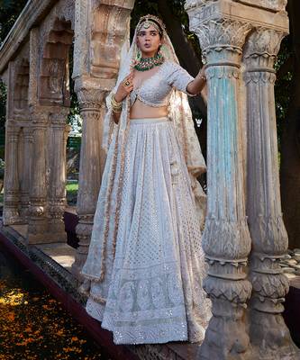 Ivory Chikankari Lehenga 4