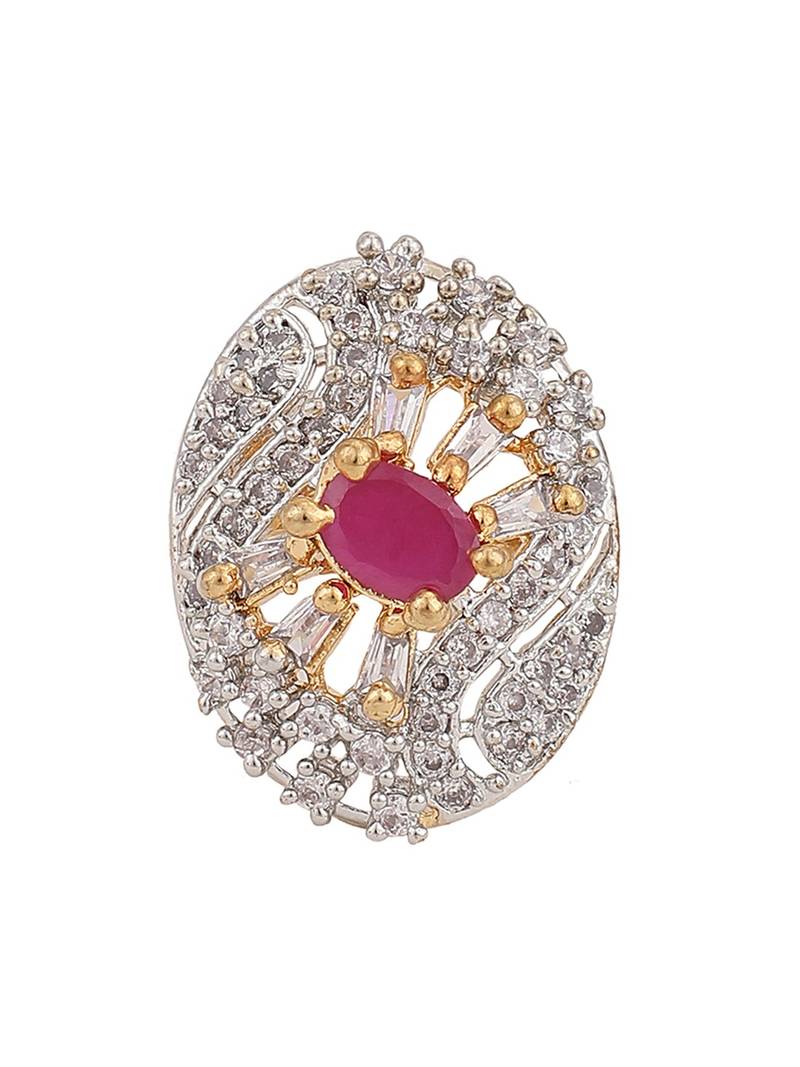 Styylo Fashion Designer Collection Alloy Cubic Zirconia Gold Plated Ring