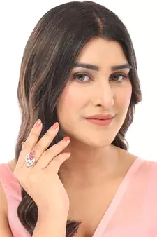 Styylo Fashion White and Magenta American Diamond Studded Leaf Motif Ring